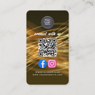 Carte De Visite Code QR de médias sociaux Moderne Pro Minimaliste