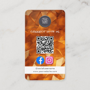 Carte De Visite Code QR de médias sociaux Moderne Pro Minimaliste 