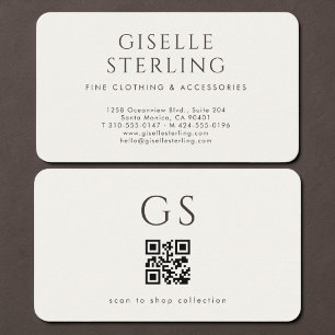 Carte De Visite Code QR de mode de boutique