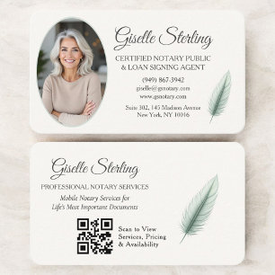 Carte De Visite Code QR de notaire mobile Photo