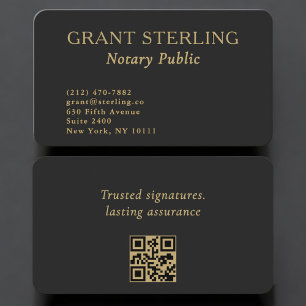 Carte De Visite Code QR de notaire public professionnel