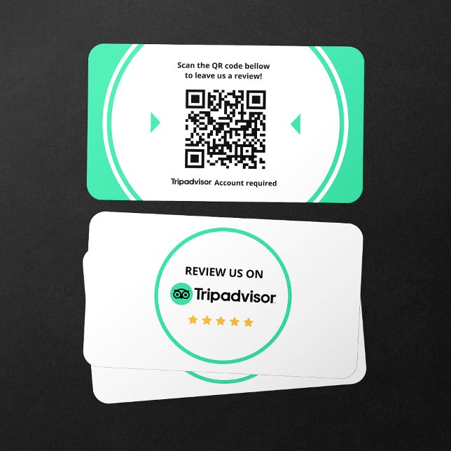 Carte De Visite Code QR de notation 5 étoiles pour les avis Tripad (Créateur téléchargé)