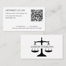 Code QR de papeterie de cabinet d'avocat appelant