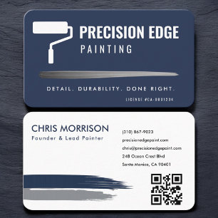 Carte De Visite Code QR de peintre professionnel