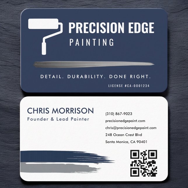 Carte De Visite Code QR de peintre professionnel (Créateur téléchargé)
