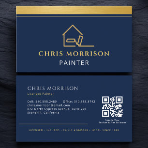 Carte De Visite Code QR de peintre professionnel