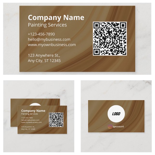 Carte De Visite Code QR de Peintre Professionnel (Professional Painter QR Code Business Card
)