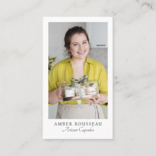 Carte De Visite Code QR de photo de fabricant de Cupcake