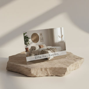 Carte De Visite Code QR de photo de location de vacances Boho Reso