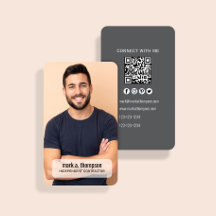 Code QR de Photo Moderne Connectez-vous Avec Moi M