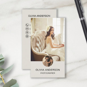 Carte De Visite Code QR de photo personnalisé Médias sociaux Photo