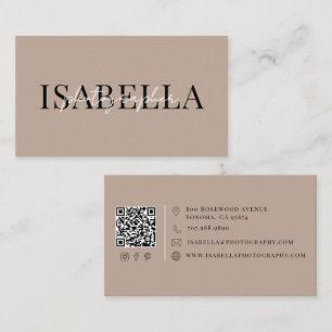 Carte De Visite Code QR de photographe moderne