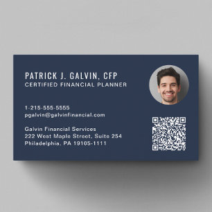 Carte De Visite Code QR de planificateur financier certifié CFP Ph