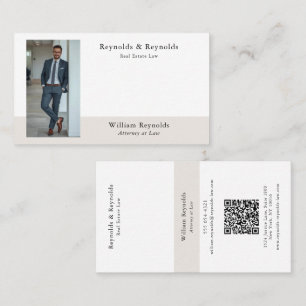 Carte De Visite Code QR de professionnel du droit de la photograph