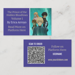 Carte De Visite Code QR de promotion de livre pour auteurs indépen