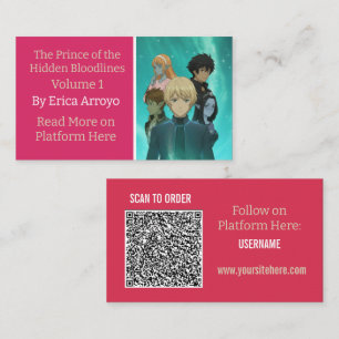 Carte De Visite Code QR de promotion de livre pour auteurs indépen