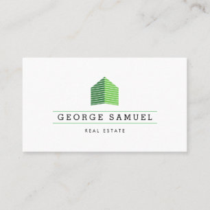 Carte De Visite Code QR de Realtor de Logo de Maison Abstrait Mode