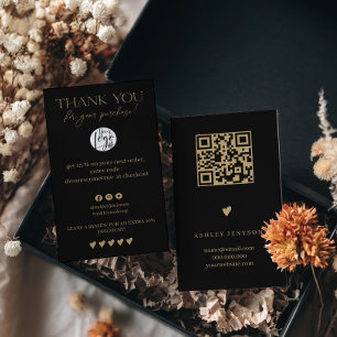 Carte De Visite Code QR de remerciement pour l'examen du luxe en o