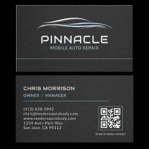 Carte De Visite Code QR de réparation automobile mobile profession