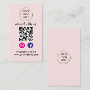 Carte De Visite Code QR de Réseaux Sociaux Modernes Portrait Min
