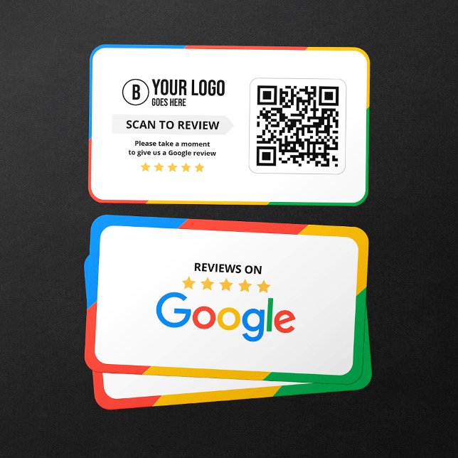 Carte De Visite Code QR de révision commerciale de Google pour les (Créateur téléchargé)