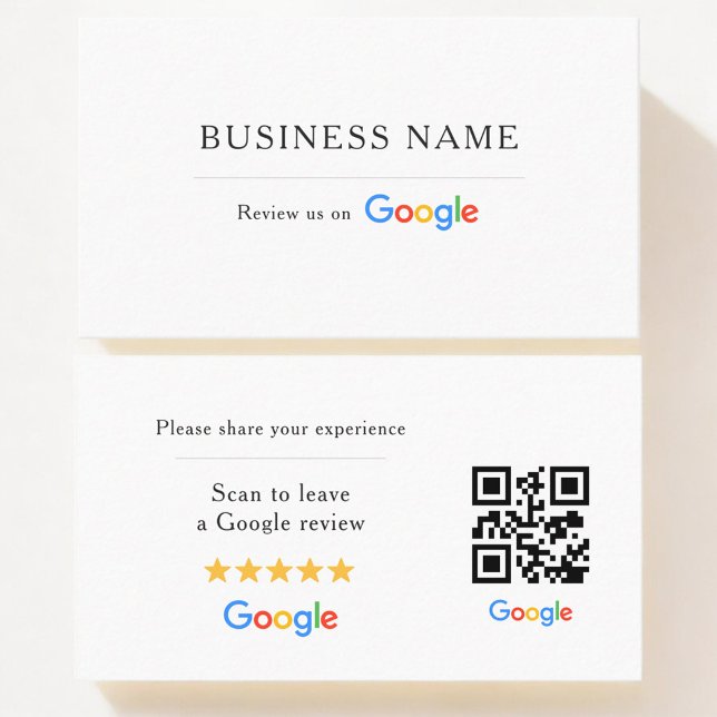 Carte De Visite Code QR de révision Google (Créateur téléchargé)