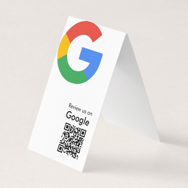 Carte De Visite Code QR de révision Google moderne et tendance (Devant)