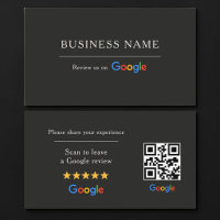 Code QR de révision Google noir