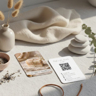 Carte De Visite Code QR de savon artisanal biologique moderne Phot