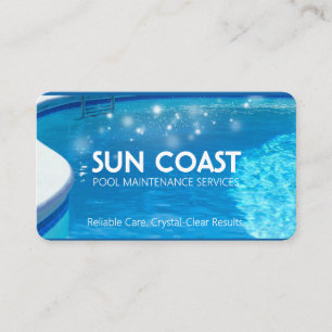Carte De Visite Code QR de service de maintenance de piscine moder