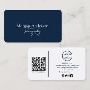 Carte De Visite Code QR de signature moderne sociale