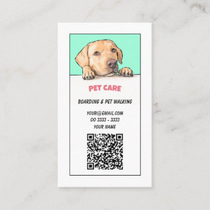 Carte De Visite Code QR de soin des animaux