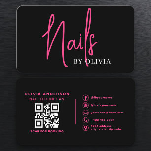 Carte De Visite Code QR de Spécialiste des Ongles