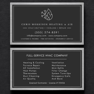 Carte De Visite Code QR de technicien CVC moderne