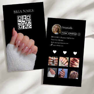 Carte De Visite Code QR de technicien en onglerie