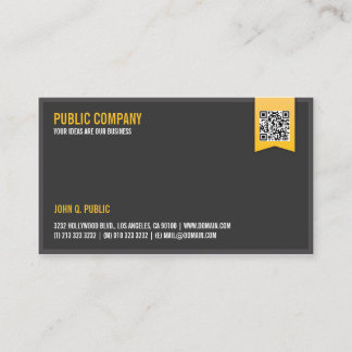 Carte De Visite Code QR d'entreprise élégant