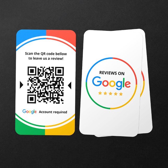 Carte De Visite Code QR des avis Google 5 étoiles de l'examen comm (Créateur téléchargé)
