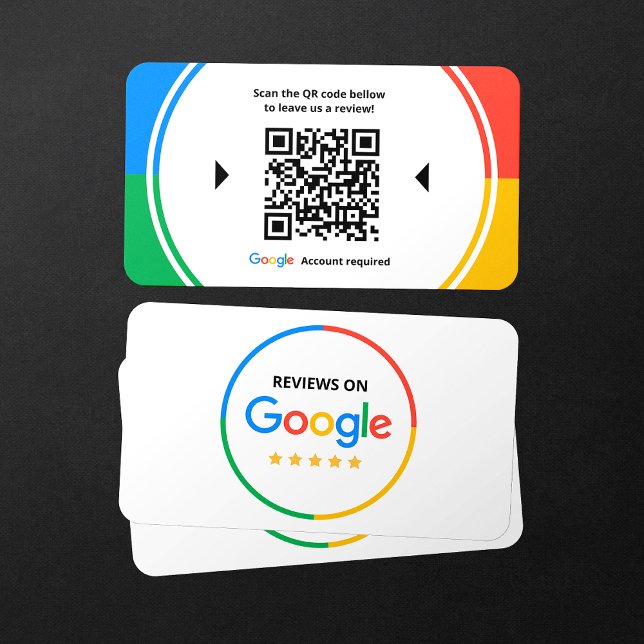 Carte De Visite Code QR des avis Google 5 étoiles de l'examen comm (Créateur téléchargé)