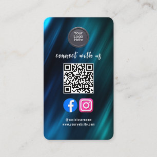 Carte De Visite Code QR des médias sociaux Moderne Pro Minimaliste