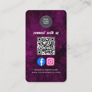 Carte De Visite Code QR des médias sociaux Moderne Pro Minimaliste