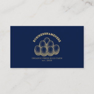Carte De Visite Code QR des œufs de poule Navy foncé
