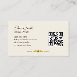 Carte De Visite Code QR des produits de boulangerie de Golden Harv