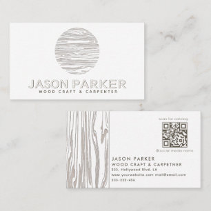 Carte De Visite Code Qr du charpentier professionnel du bois sculp