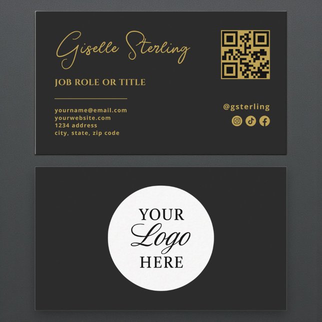 Carte De Visite Code QR du logo de la société professionnelle Blac (Créateur téléchargé)