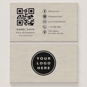 Carte De Visite Code QR du logo de la société professionnelle en l