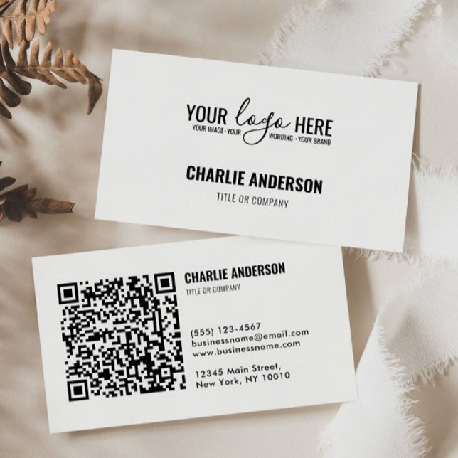 Carte De Visite Code QR du logo de l'entreprise (Créateur téléchargé)
