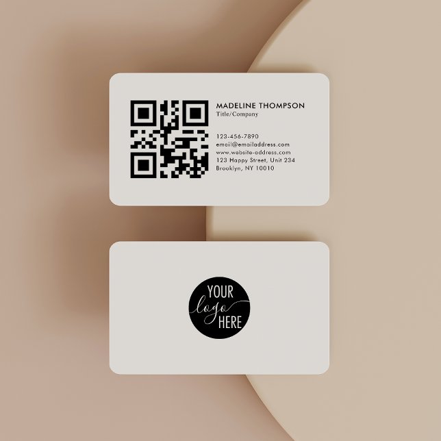 Carte De Visite Code QR du logo de l'entreprise générique Professi (Créateur téléchargé)
