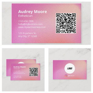 Carte De Visite Code QR du logo de l'esthéticienne