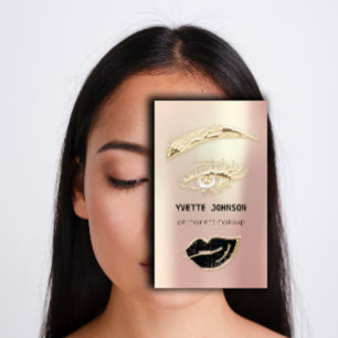 Carte De Visite Code QR du logo de maquillage Brochures profession