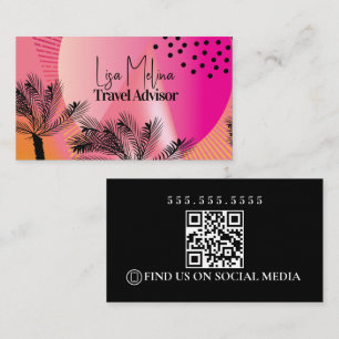 Carte De Visite Code QR du logo des services d'agent de conseiller